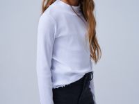 Лонгслив для девочек, Белый