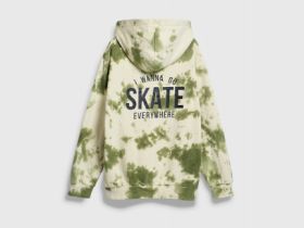 Худи с принтом тай-дай для мальчиков, Зеленый