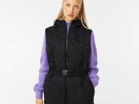 Женский стеганый удлинённый жилет Lacoste
