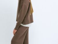 Вязаные брюки для девочек, Коричневый