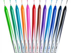 Гелевая ручка автомат Pentel "Energel" 0,7 мм одноразовая, красный стержень
