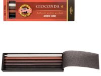 Набор стержней для цангового карандаша Koh-I-Noor "GIOCONDA" 6 шт 5,6 мм, уголь искусственный