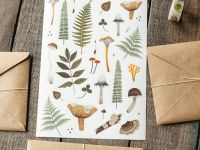 Стикеры Дворникова А. "Папоротники и грибы"