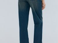 Прямые джинсы со средней посадкой, Синий