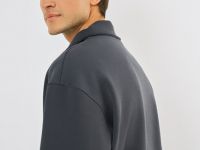 Джемпер с воротником-стойкой на молнии, Серый