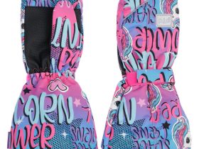 Зимние варежки-краги для девочки