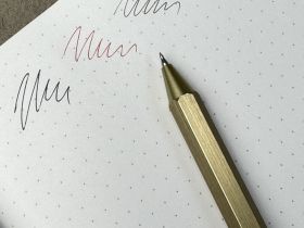 Ручка мультисистемная Rhodia, 3в1 (черн+красн+кар 0,5), корпус Золото