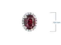 Пусеты из белого золота с рубинами э4780пс11210402