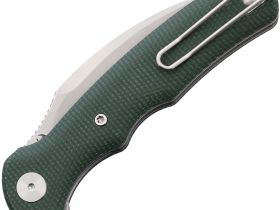 Складной нож Trivisa Lacerta-04G, сталь 14C28N, рукоять микарта, зеленый