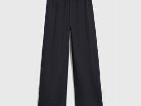 Широкие брюки для девочек, Черный