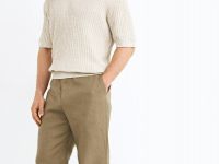 Брюки изо льна, Бежевый