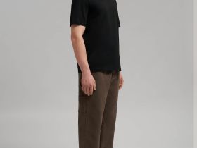 Футболка прямого кроя из мерсеризованного хлопка