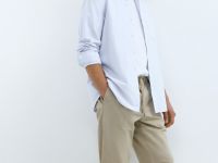 Джоггеры из тонкого твила, Бежевый