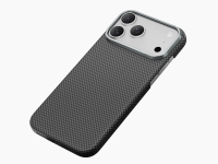 Чехол-накладка Keephone Kevlar Norra MagSafe для Apple iPhone 17 Pro Max кевлар (арамид) шахматное плетение черно-серый