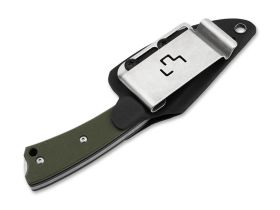 Нож с фиксированным клинком Boker Piranha, сталь 440C, рукоять G10, зеленый