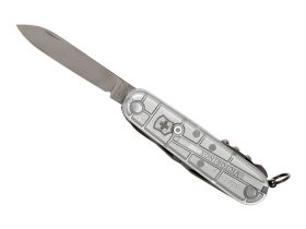 Нож перочинный Victorinox Huntsman, сталь X55CrMo14, рукоять Cellidor®, серый, 15 функций, 91мм