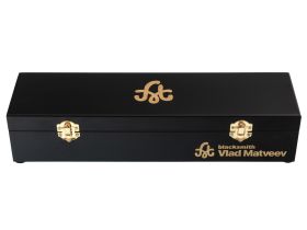 Авторский нож Сокол, сталь мозаичный дамаск, подарочная шкатулка