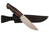 Шкуросъёмный нож Сокол, сталь М398, рукоять микарта, мельхиор