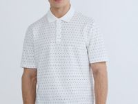 Поло с принтом, Белый