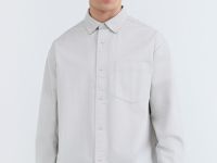 Рубашка из твила с карманом, Белый