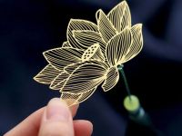 Закладка для книг с кисточкой "Благородный лотос" (латунь, нейлон)