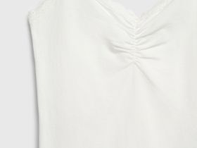 Майка с кружевом для девочек, Белый