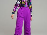 Брюки текстильные с полиуретановым покрытием для девочек