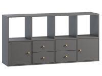 Стеллаж Кейн 2-149x75 Графитовый