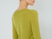 Полупрозрачный джемпер из шерсти альпака, Зеленый