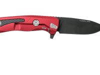 Нож складной LionSteel ROK A RB, сталь Black (Mil Spec) Finish Bhler M390, рукоять алюминий, красный