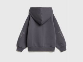 Толстовка на молнии со стразами для девочек, Серый