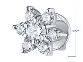 Пусеты из белого золота э4712пс02100700