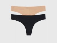 Бесшовные трусы-бразилиана, 2 шт., Бежевый