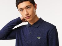 Мужское поло Lacoste L.12.21 классического кроя с длинным рукавом