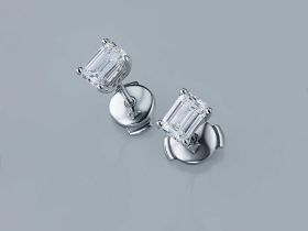 Пусеты из белого золота э4712пс10220624_white