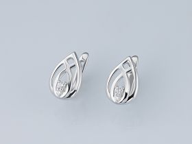Серьги из белого золота с бриллиантами э0901сг04210516