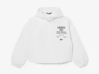 Женская укороченная куртка Lacoste на молнии с капюшоном