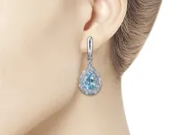 Серьги из белого золота с топазами э4771сг06210422