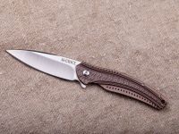 Складной нож CRKT Ripple Bronze, сталь Acuto 440, рукоять нержавеющая сталь 420J2