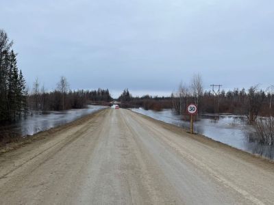 В Якутии временно закрыли участок автодороги «Кобяй» из-за талых вод