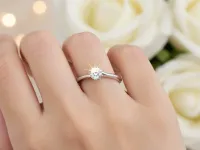 Помолвочное кольцо из серебра э0612кц04203083_white