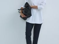 Свободная рубашка из хлопка Оксфорд, Белый