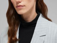 Однобортный жакет в полоску