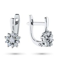 Серьги из белого золота с бриллиантами э4701сг10177200