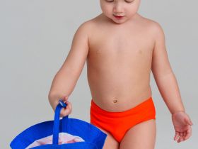 Комплект детский для мальчиков: плавки трикотажные, панама текстильная