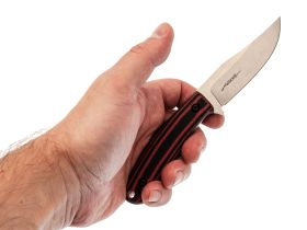 Туристический нож Asket, сталь N690, рукоять G10, черно-красный, Kizlyar Supreme