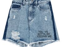 Шорты текстильные джинсовые для девочек