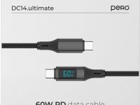 Кабель Pero DC14 Ultimate PD USB-C / USB-C 1,2 м Чёрный