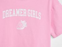 Свободная футболка для девочек, Розовый