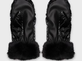 Варежки текстильные для девочек